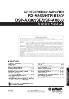 Yamaha RXV-863 - Service Manual